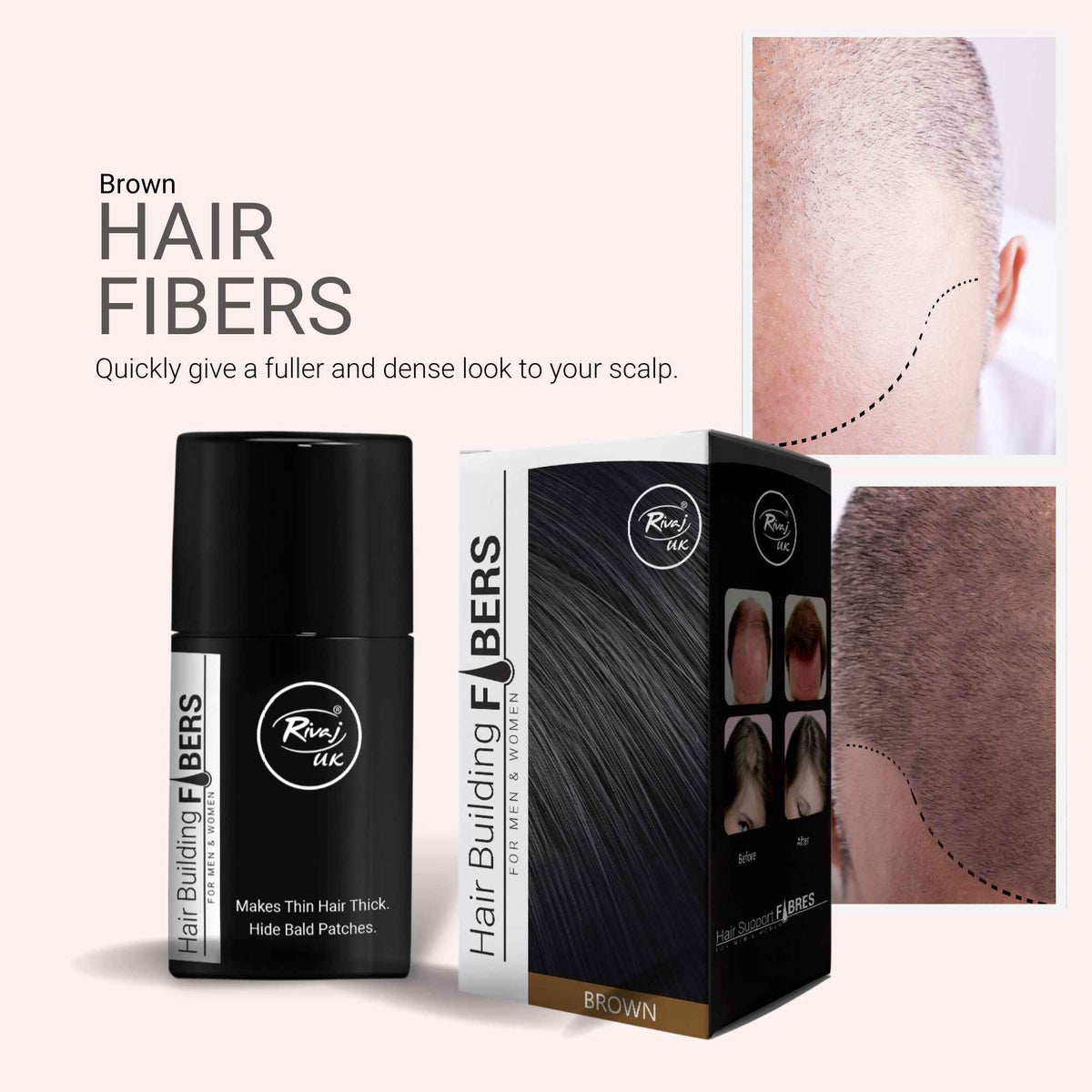 Rivaj - Hair Building Fibers - Brown - Mstore